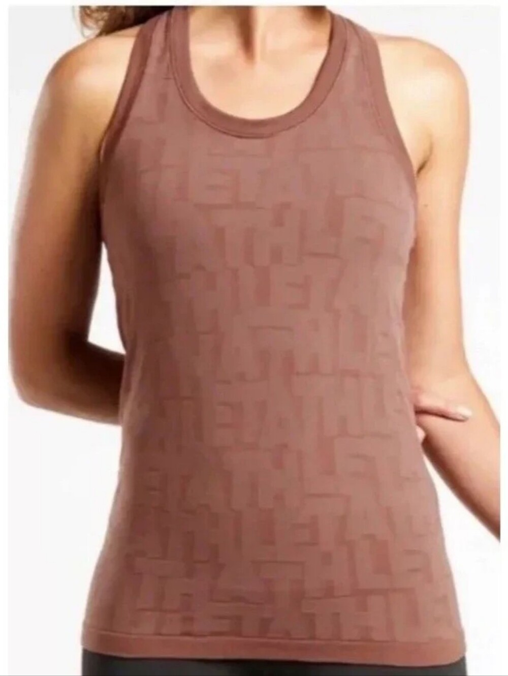 Athleta Momentum Logo Tank Top Hearth Rose Athletic Running Workout Size Med